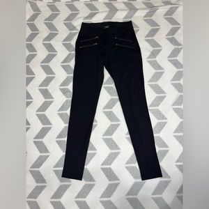 Bebe leggings black with front zippers